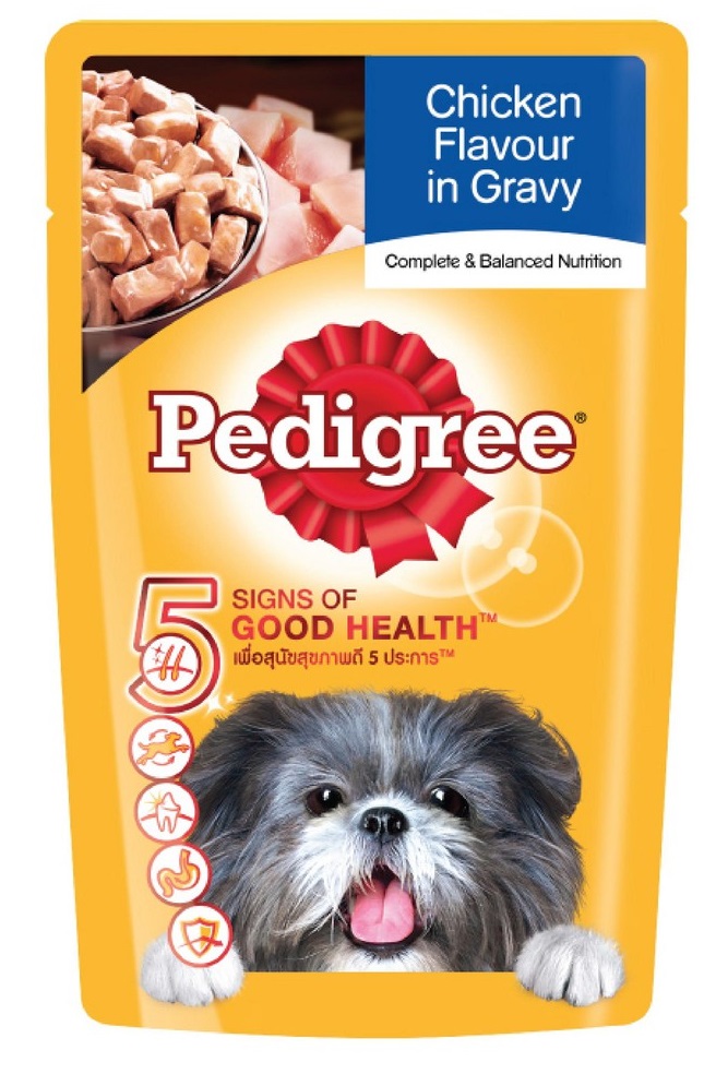 Thức ăn cho chó lớn dạng sốt Pedigree vị gà nấu sốt túi 130g